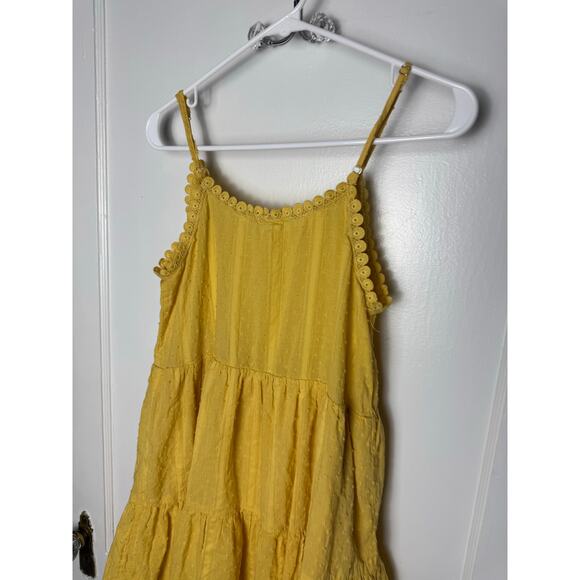 Altar'd State Tank Dress Women's Small Butter Yellow Tiered Mini Sun Dress - Picture 7 of 9